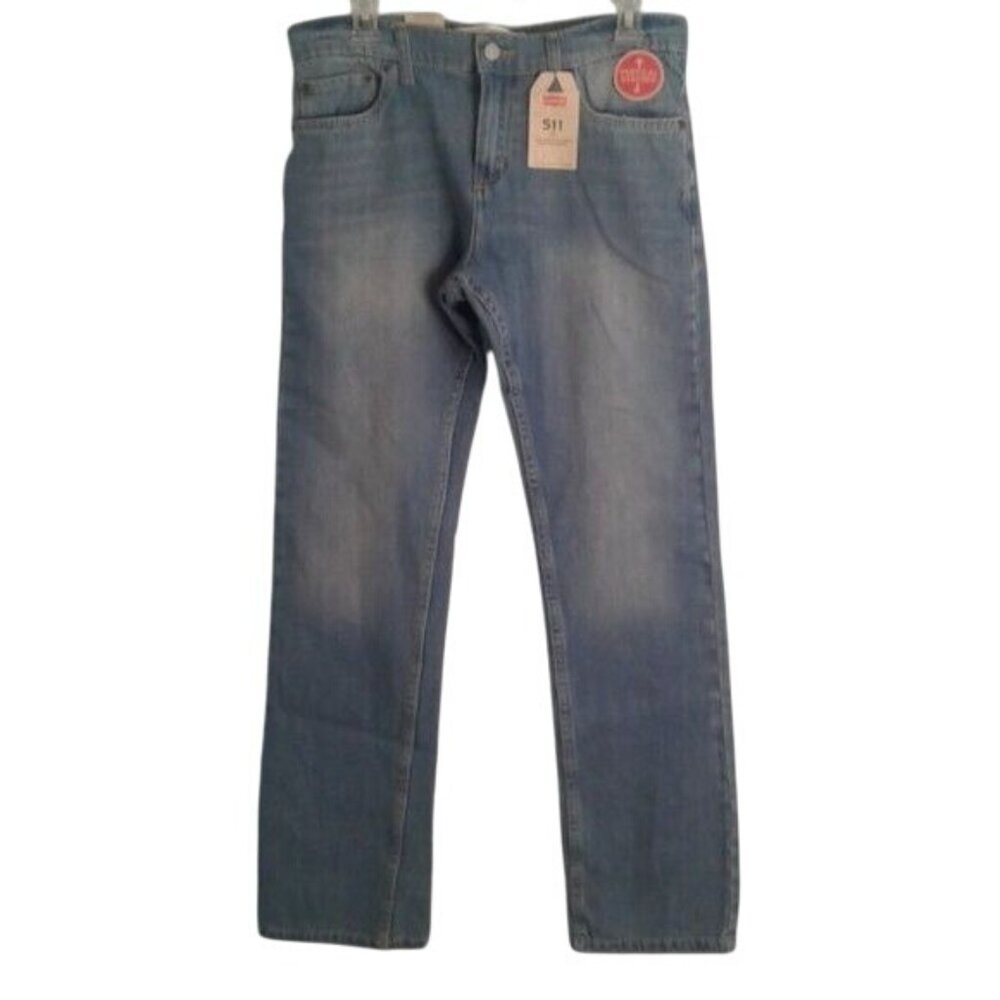 Levis 511 W29 L29 Mens 18 Reg Slim Blue Jeans Stretch Denim NEW